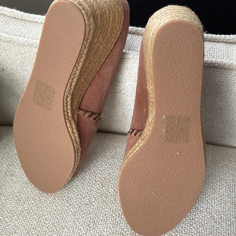 Jack Rogers Brown Palmer Wedges women’s 6.5